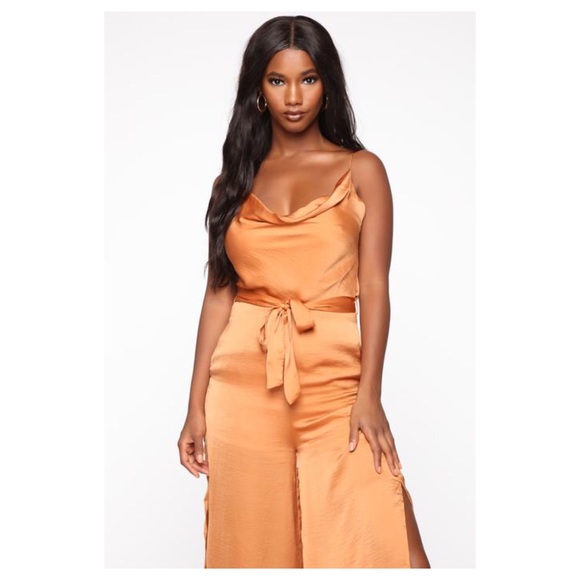Fashion Nova Satin Jumpsuit, Size 1x - Picture 4 of 5